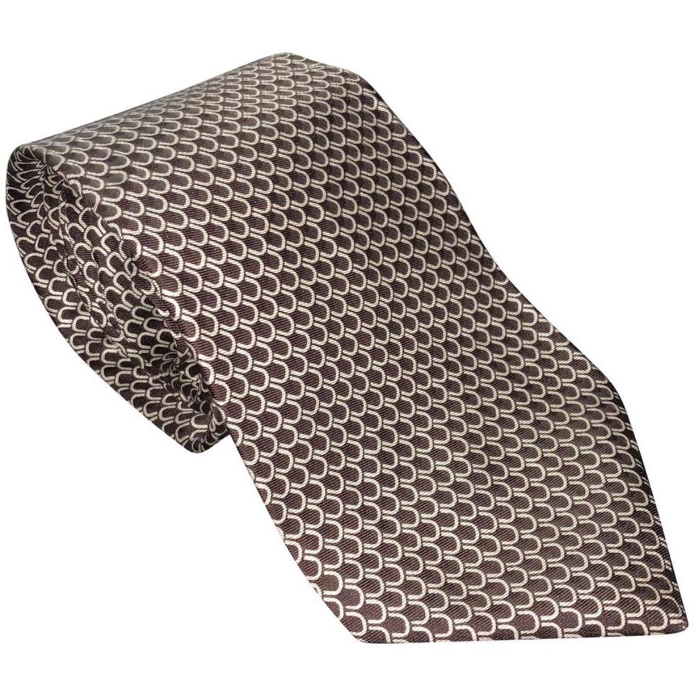 Authentic Yves Saint Laurent Loop Print Necktie